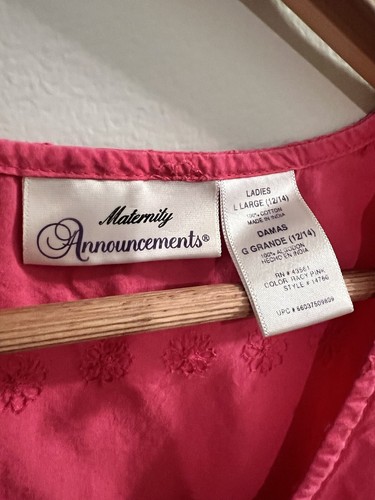 Maternity Announcements Blouse/Top Size L - Picture 4 of 5