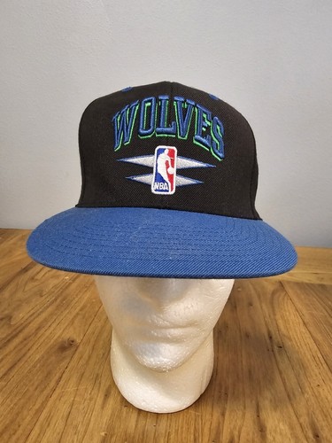 Minnesota Timberwolves Mitchell & Ness Fitted Size 7 Flat Bill Hat Cap - Picture 6 of 10