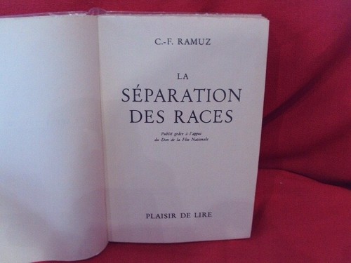 RAMUZ (C.-F.) - La Séparation des races (1922). Plaisir de Lire, 1974. - Picture 2 of 9