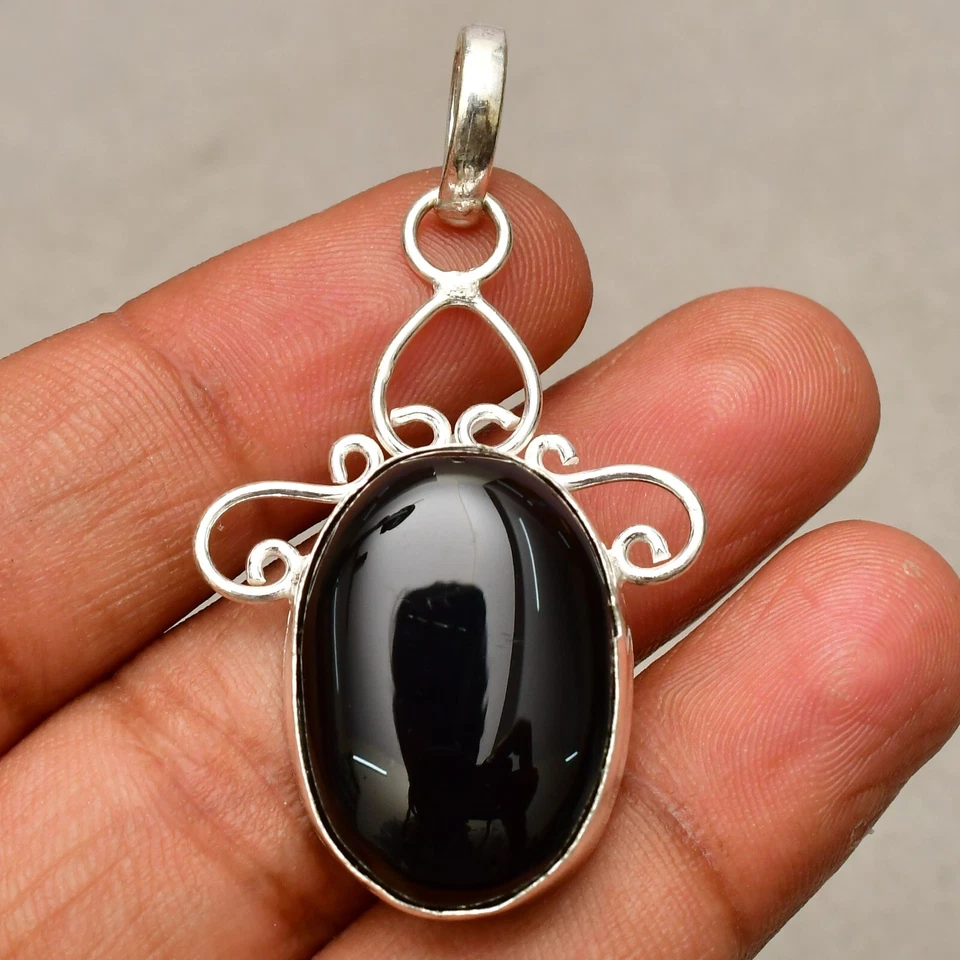 Ciondolo gioiello fatto a mano in argento sterling 925 con pietra preziosa on... - Immagine 3 di 4