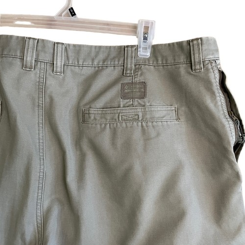 Pantalones Columbia Para Hombre 46X30 Chinos Algodón Marrón Kahki Pierna Recta Cremallera Bolsillo - Imagen 10 de 12