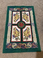 Vintage Ulster Weavers 100% Pure Irish Linen Tea Towel Celtic Celebrations