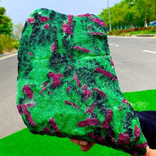 12.27LB Natural green Ruby zoisite (anylite) crystal Chakra Healing Energy - Picture 18 of 21