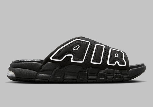 Nike Air More Uptempo Slide Black White DV2137-001 Men's Sizes Brand New - Picture 2 of 6
