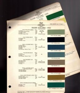 Car Color Chart