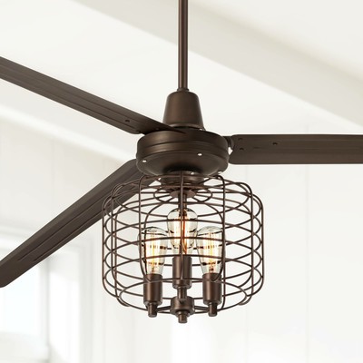 72 Outdoor Ceiling Fan With Light Led Remote Bronze Damp Rated For Patio Porch Ebay