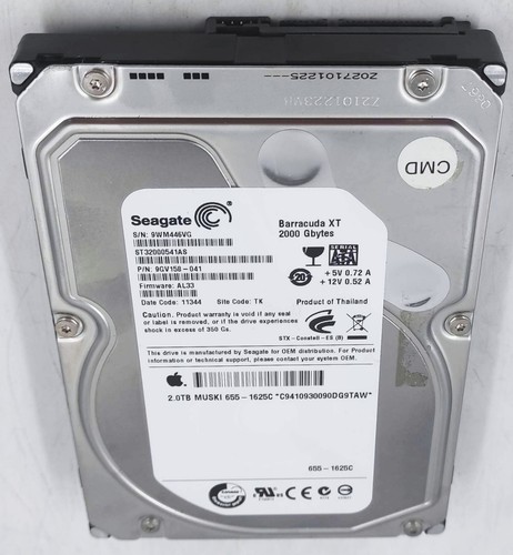 2TB SEAGATE ST32000541AS 655-1625 Barracuda XT 3.5" SATA HDD Hard Disk Drive