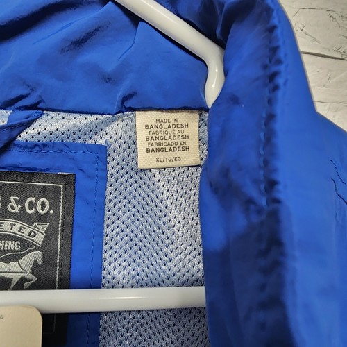 Levis NWT Windbreaker Mens XL Royal Blue Anorak Pullover Hoodie #I65WB - Picture 8 of 11