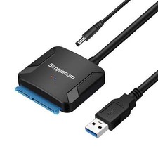 Simplecom SA236 USB 3.0 to SATA Adapter Cable Converter with Power Supply for...