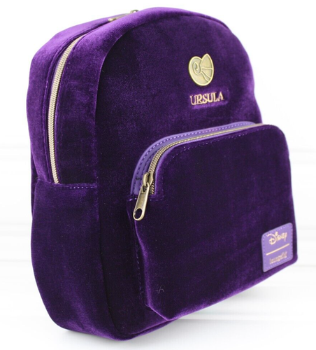 DISNEYS LOUNGEFLY URSULA VILLAINS KUNSTLILA SAMT MINI RUCKSACK NEU MIT ETIKETT - Bild 9 von 12