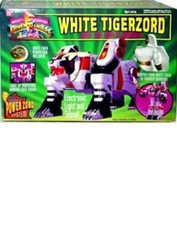 NEW NIB NOS Vintage! Ban Dai Power Rangers: White Tigerzord Action Figure & Coin