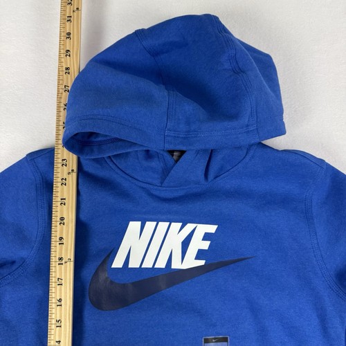 Nike Sportswear Club Fleece Hoodie Boys XL Blue Pullover CJ7861-481 New - Picture 6 of 10