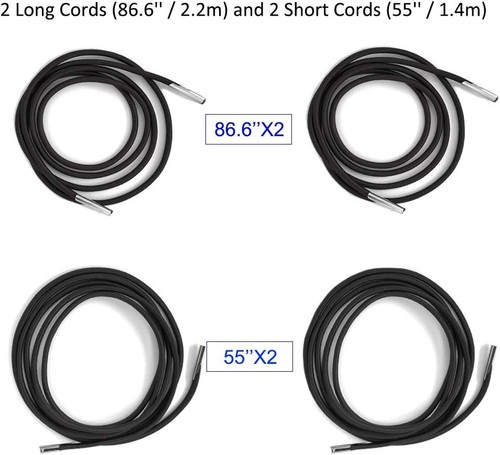 Replacement Cords for Zero Gravity Chair 4 Patio Recliner Repair Black  - Picture 2 of 6