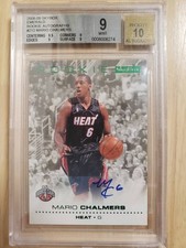 5 Limited edition Rookie sign 2008 -09 UD Sky Emerald Auto MARIO CHALMERS RC 128
