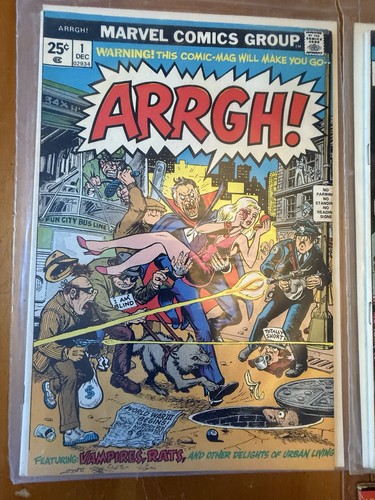 ARRGH! #1-5 Marvel Comics 6 Books w/ Duplicate #4 1973 Humor Horror VG+ B8#17 - Picture 2 of 13