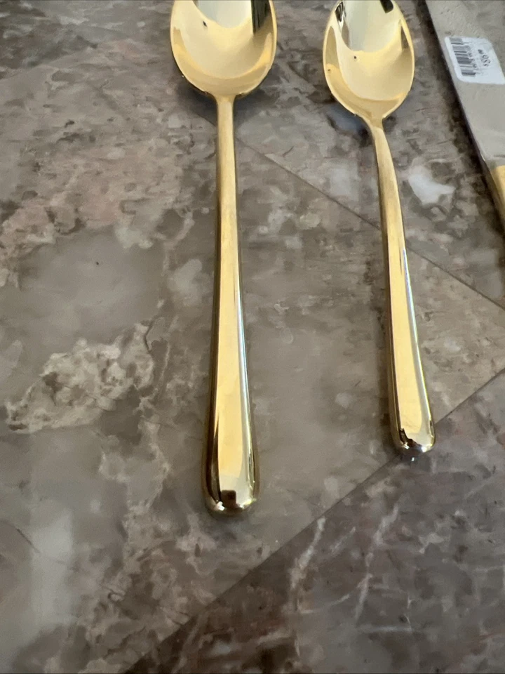 Juego de cubiertos de acero inoxidable Samantha Gold Mirror 5 piezas Service Cambridge 18/10 Foto 4 de 4