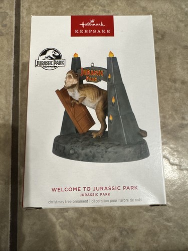 Hallmark 2024 Welcome to Jurassic Park Magic Sound Ornament - Bild 1 von 2