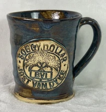 Soggy Dollar Jost Van Dyke BVI Stoneware Mug 4.5" Pottery LSD Signed Cup Pottery