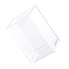 1pc Transparent Square Pen Holder Desktop Storage Box Makeup Brush Container