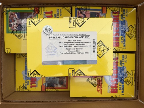 1990 Score Baseball Lot 2 Boxen BBCE FASC verifiziert versiegelt Bo Jackson B & W - Bild 12 von 13