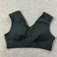 Tommie Copper Sports Bra Womens 3XL Shoulder Support Zip Front Activewear Gym