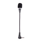Flexible 3.5mm Jack Microphone Mic For PC Laptop Desktop Skype Black W2X2