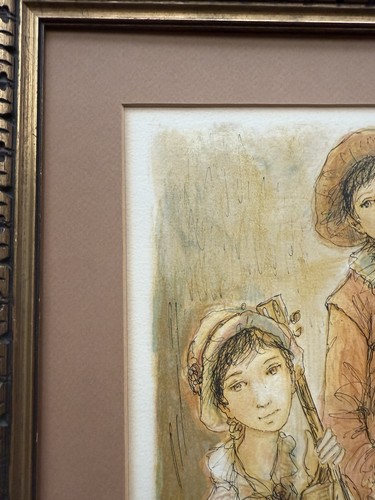 JACQUES LALANDE "Sonate" FRAMED MATTED 23X18 SIGNED LITHOGRAPH - Bild 5 von 8