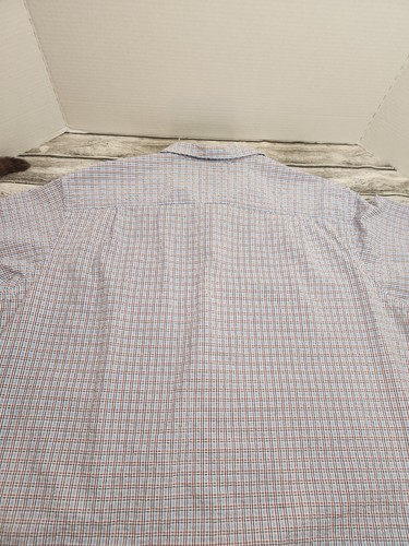 LL Bean Seersucker Shirt Men's XL Tall Short Sleeve Button Up Plaid - Picture 6 of 6