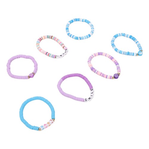 Friendship Clay Bead Bracelets Stackable Layering Beaded Preppy Bracelets F HLF - Picture 6 of 12