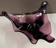 Vintage Viking Glass Console Bowl Amethyst Purple