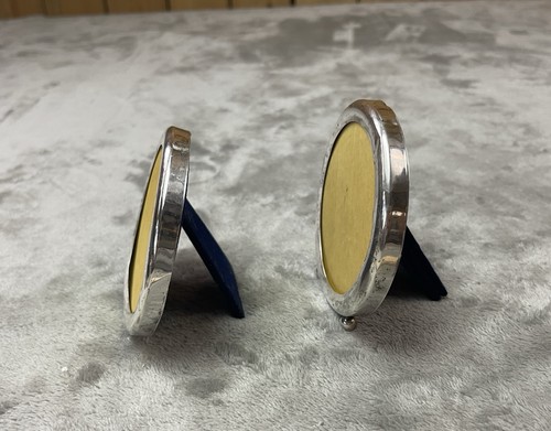 "Marco de fotos redondo de plata esterlina de colección Saks Five Avenue 3,5"" ¡Sin vidrio!! - Imagen 3 de 11