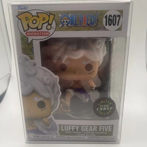 Funko Pop One Piece Luffy Gear Five 5 Chase #1607 GITD Glow W/Protector