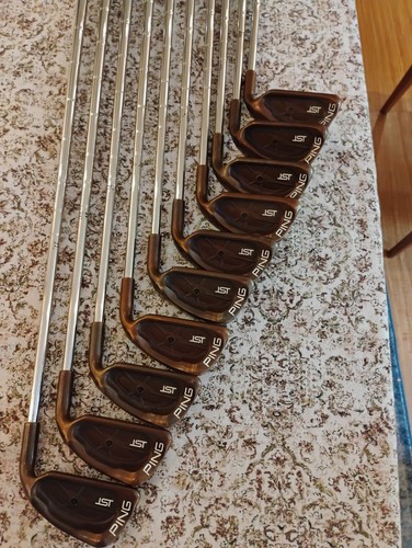 Ping ISI Becu Beryllium Copper Stiff Iron Set 3-W - Black Dot -matching serial#s - Picture 10 of 12