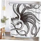 Octopus Tentacles Shower Curtain Nautical Kraken 70"W x 70"L (Pack of 1) Grey