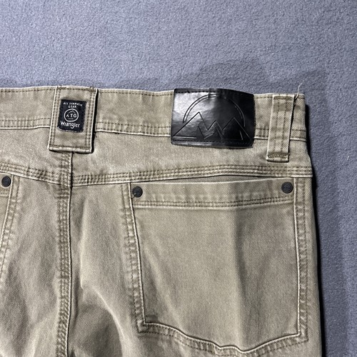 Wrangler ATG Hose Herren 36 (eigentlich 35x32) grün Canvas Utility Outdoor Wandern - Bild 11 von 12