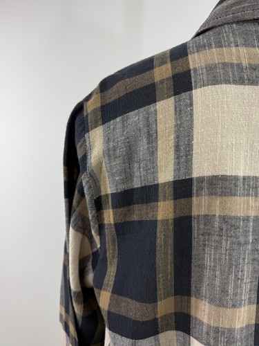 Kyla Seo Long Sleeve Plaid Embroidered Tunic Shirt Blouse Size XL Johnny Like - Picture 4 of 6