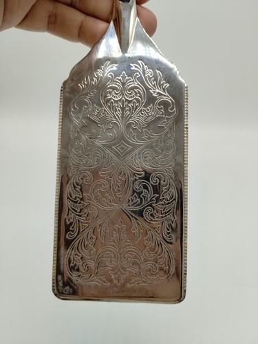 Vintage Silver plate Cake Slicer Server Hong Kong Wedding Romantic Cottage Core - Picture 3 of 12