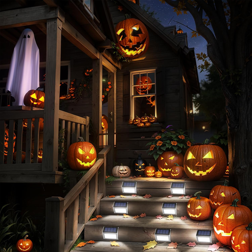 Outdoor Solar Lights - Solar Powered Deck Lights Waterproof Light for Fence Post - Picture 5 of 12