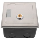 Stainless Steel Floor Outlet Flush Mount Recessed Box With Lock Cover Waterproof