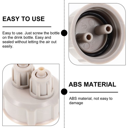 2 Pcs Air Diffuser Water Cap Carbon Dioxide Bottle Fish Tank Bottles with Caps - Bild 2 von 12