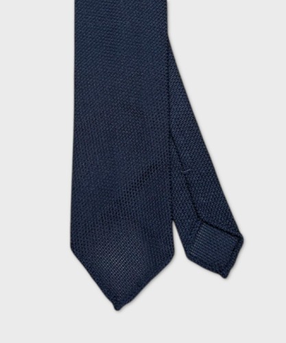 Arcuri cravatta tre pieghe in garza di seta, sfoderata, blu dark blue 7407.0 - Foto 1 di 2