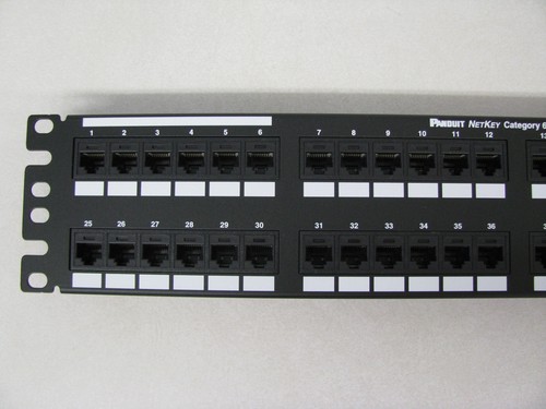 Panduit NetKey 48-Port Cat6 Punchdown Patch Panel NK6PPG48Y ~STSI - Picture 3 of 8