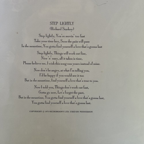 Ringo Star Lyric Booklet Insert Paper to Ringo LP Record Vinyl 1973 SWAL 3413 - Picture 18 of 21