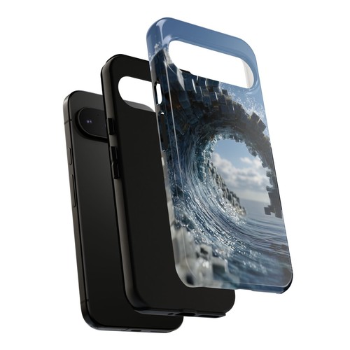 For iPhone | Samsung Galaxy | Pixel Phone Case - Cube Tidal Wave Digital Ocean - 第 211/239 張圖片