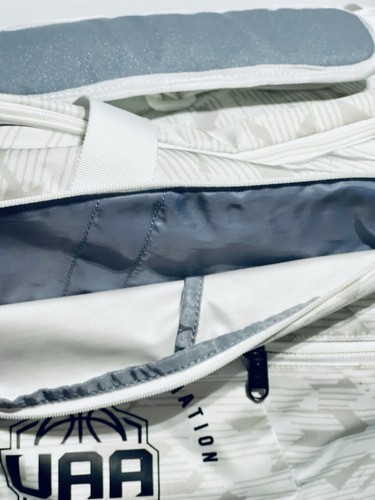 Under Armour Assoc UAA Basketball Duffle Bag UM Athlete Issued Pockets White - Picture 6 of 18