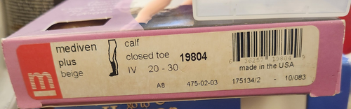 Mediven Plus w/ MediSilk Calf Highs Closed Toe 20-30mmHg Size IV Beige - 19804 - Picture 4 of 4