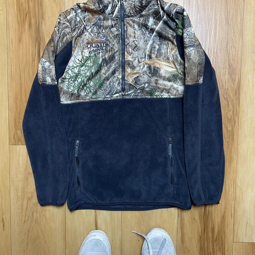 Columbia Youth Size Large Fleece Overlay 1/4 Zip Real Tree Camo Phg Jacket - Picture 1 of 3