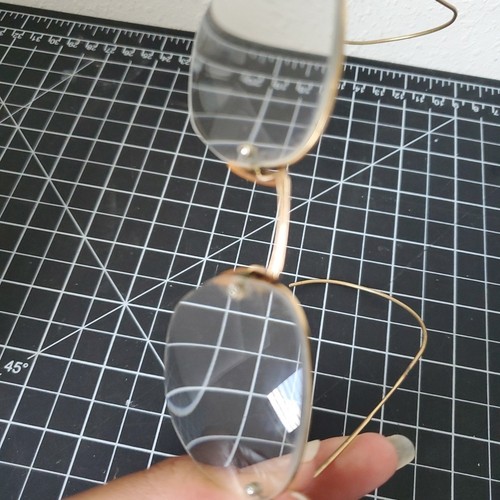 Vintage American Optics 1/10 12k GF Gold Filled Semi Rimless Frames Only  - Picture 14 of 17