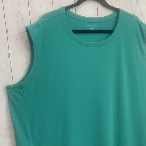 Eileen Fisher Sea Star Pima Baumwolle Stretch Jersey Rundhals Kleid Größe 3X $ 168 - Bild 7 von 17