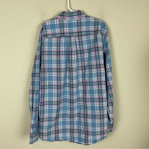 Vineyard Vines Blue Purple Plaid Long Sleeve Cotton whale Button Down Shirt Med - Picture 6 of 6
